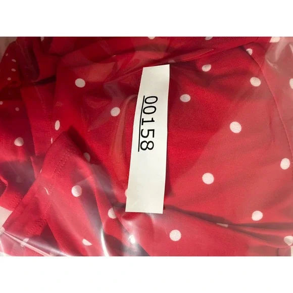 Susan Graver Red Polka Dot Scoop Neck Short Sleeve Top Plus Size 2X Womens - Picture 4 of 4